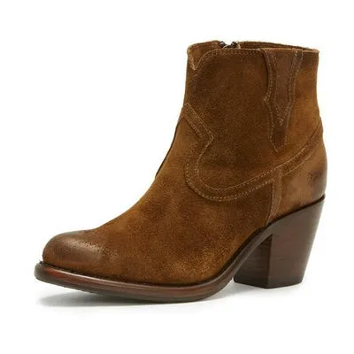 76618 FRYE Women's Lillian Western Bootie Chestnut