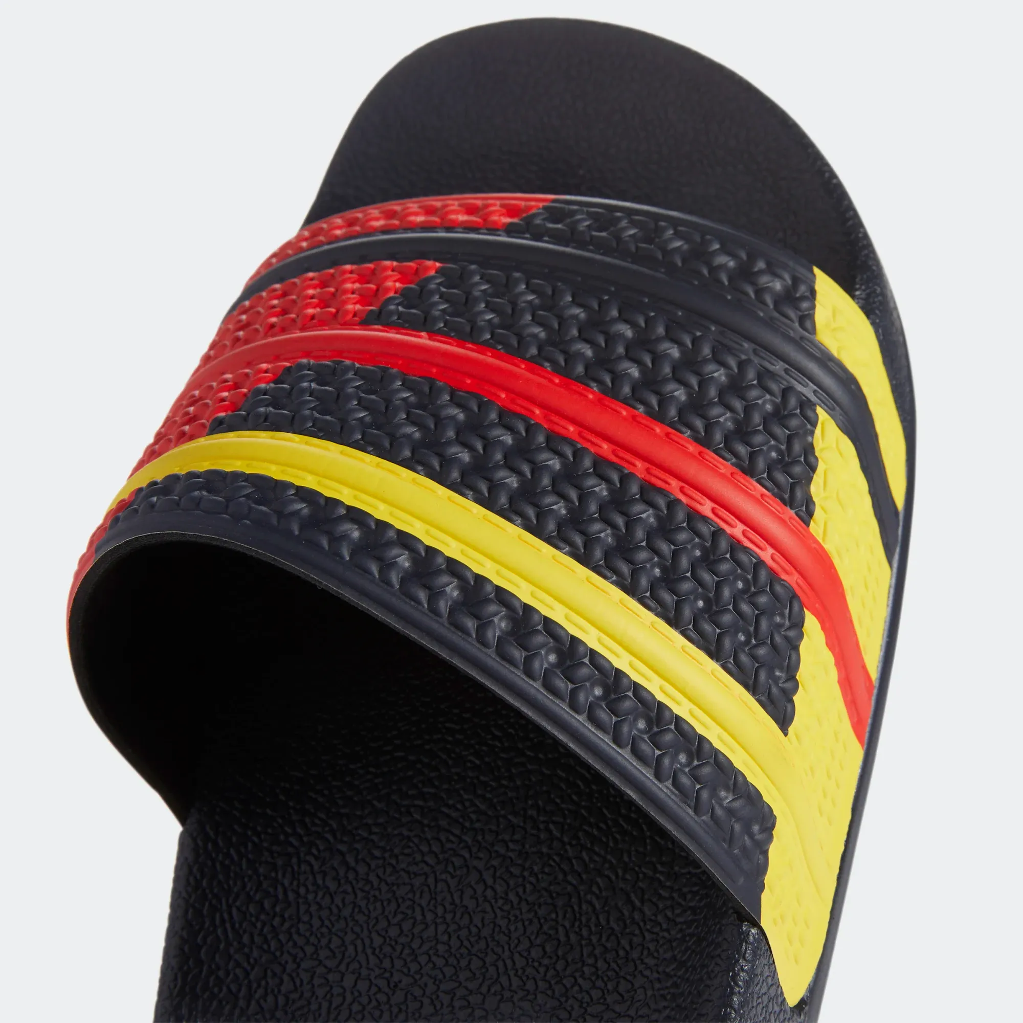 Adidas Men's Adilette Slides - Legend Ink / Red / Yellow