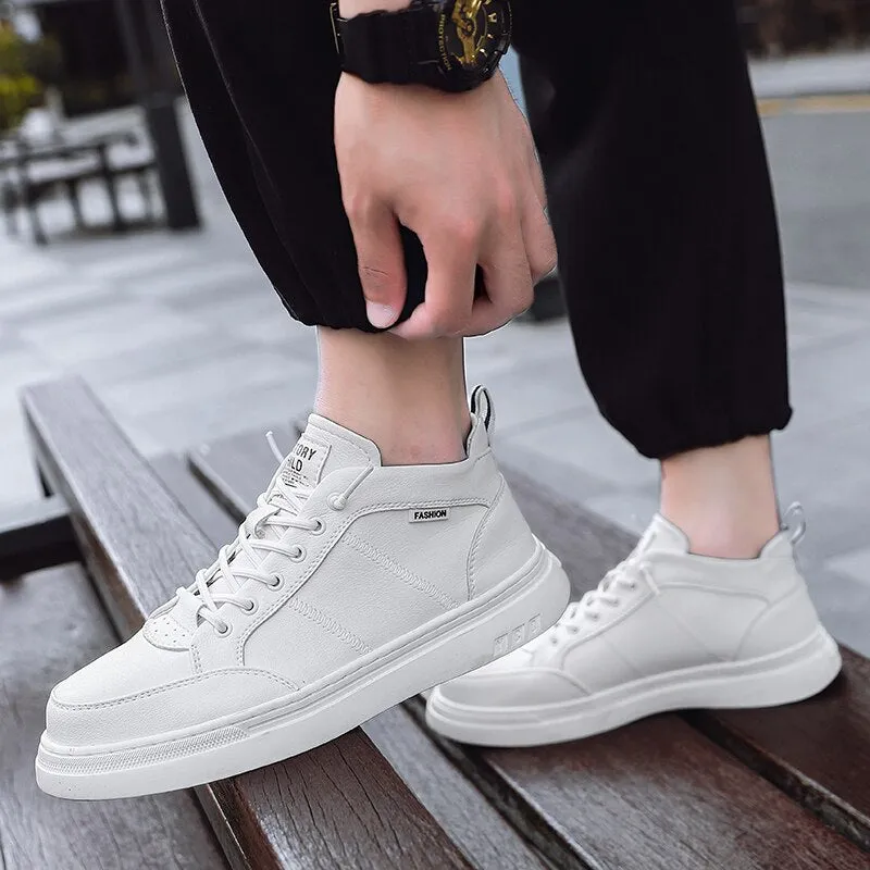 Advbridge Leather Shoes Casual Sneakers Men Shoes Comfortable Quality Leather Shoes Men Sneakers Hot Sale Korean shoes