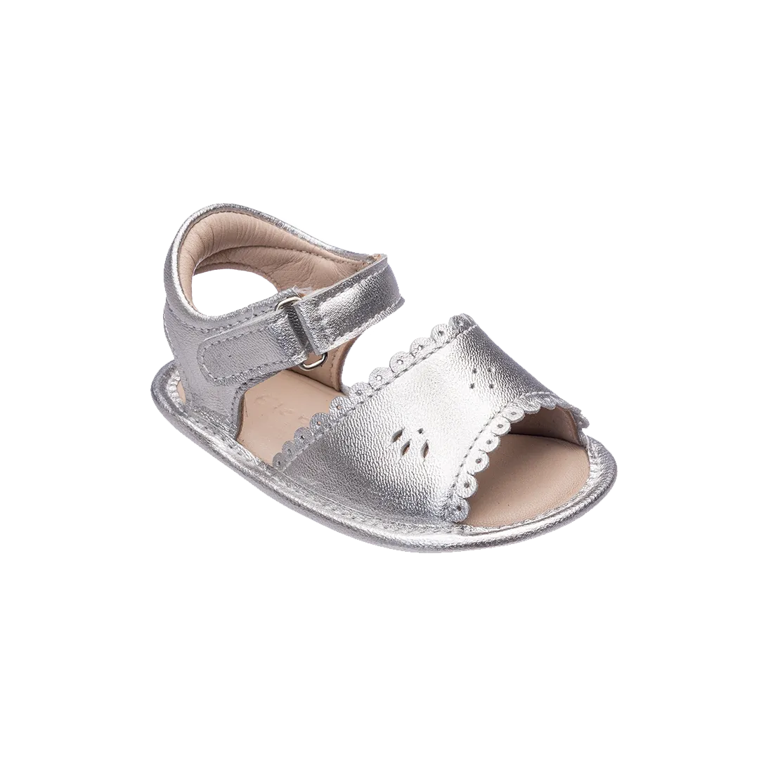 Baby Scallop Sandal - Silver