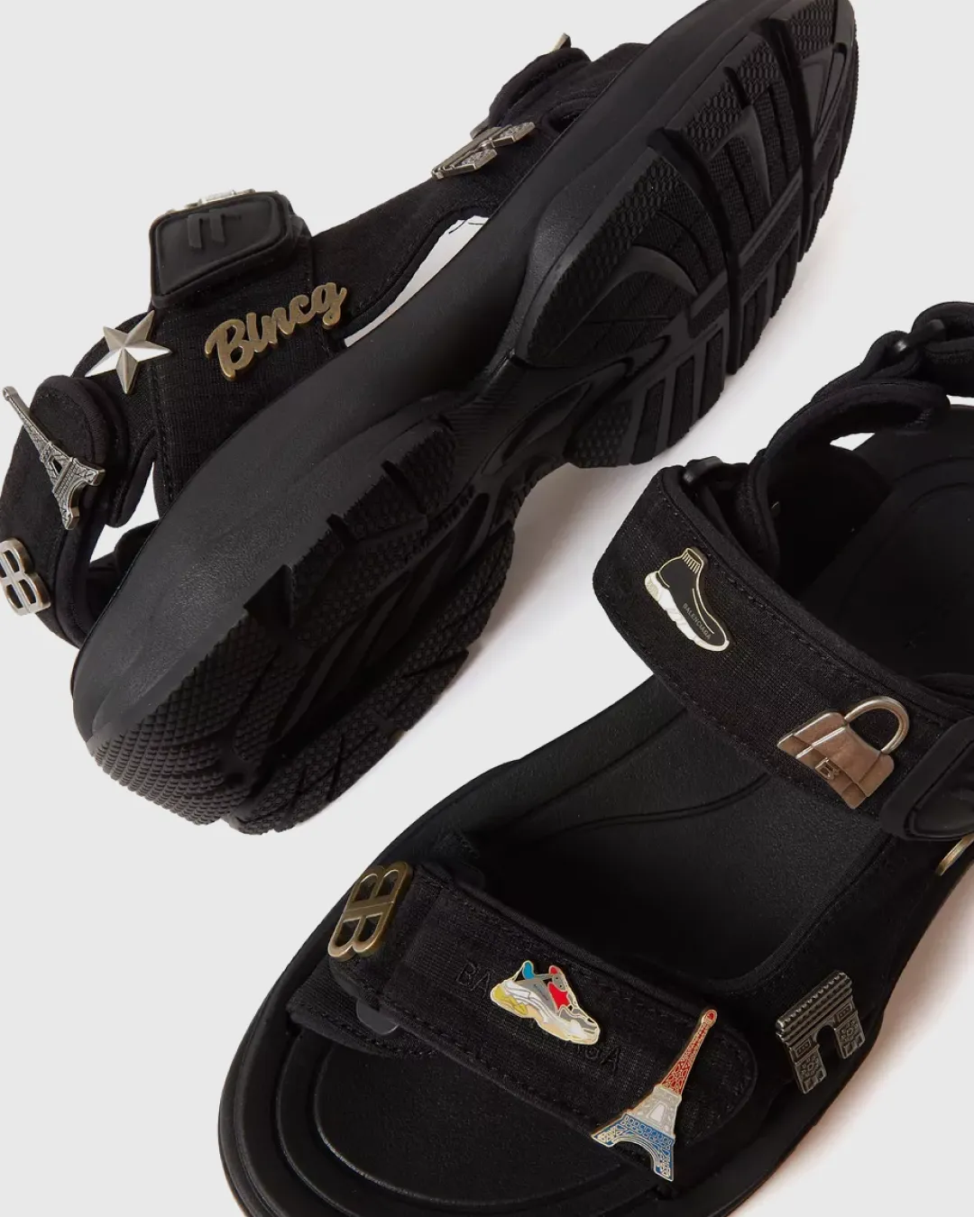 Balenciaga Embellished Tourist 'Black' Sandal