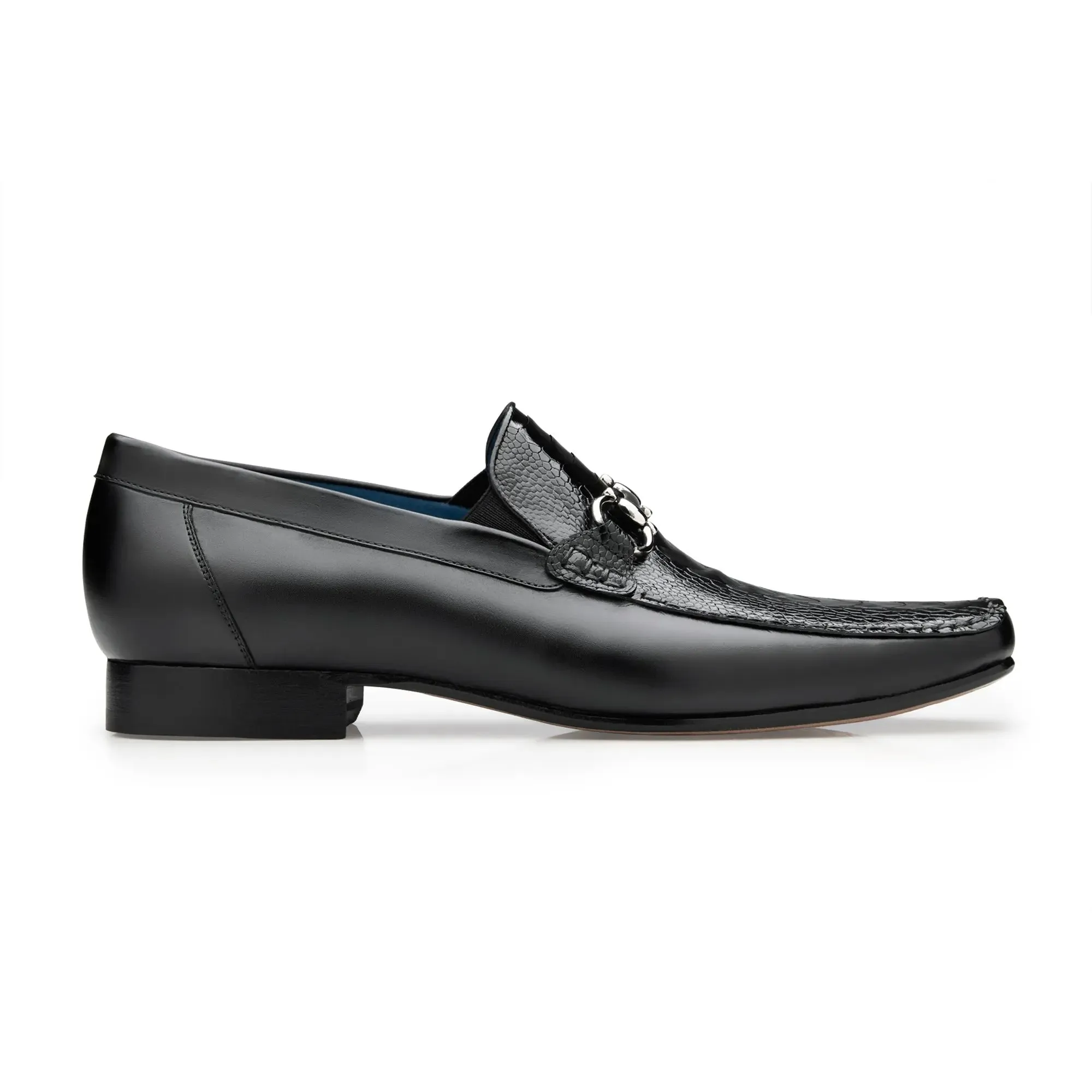 Belvedere Bruno in Black Genuine Ostrich Leg and Italian Calf Loafers