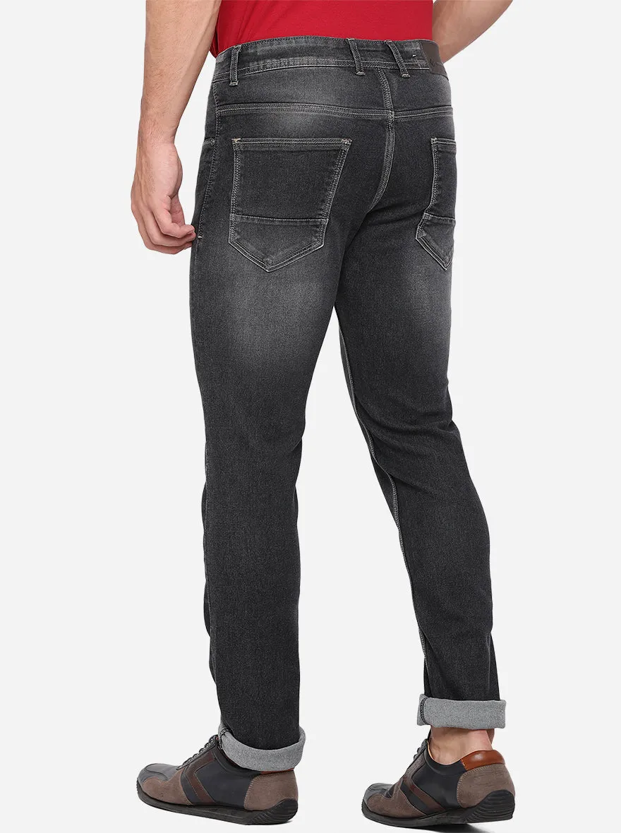 Black Solid Straight Fit Jeans | Greenfibre