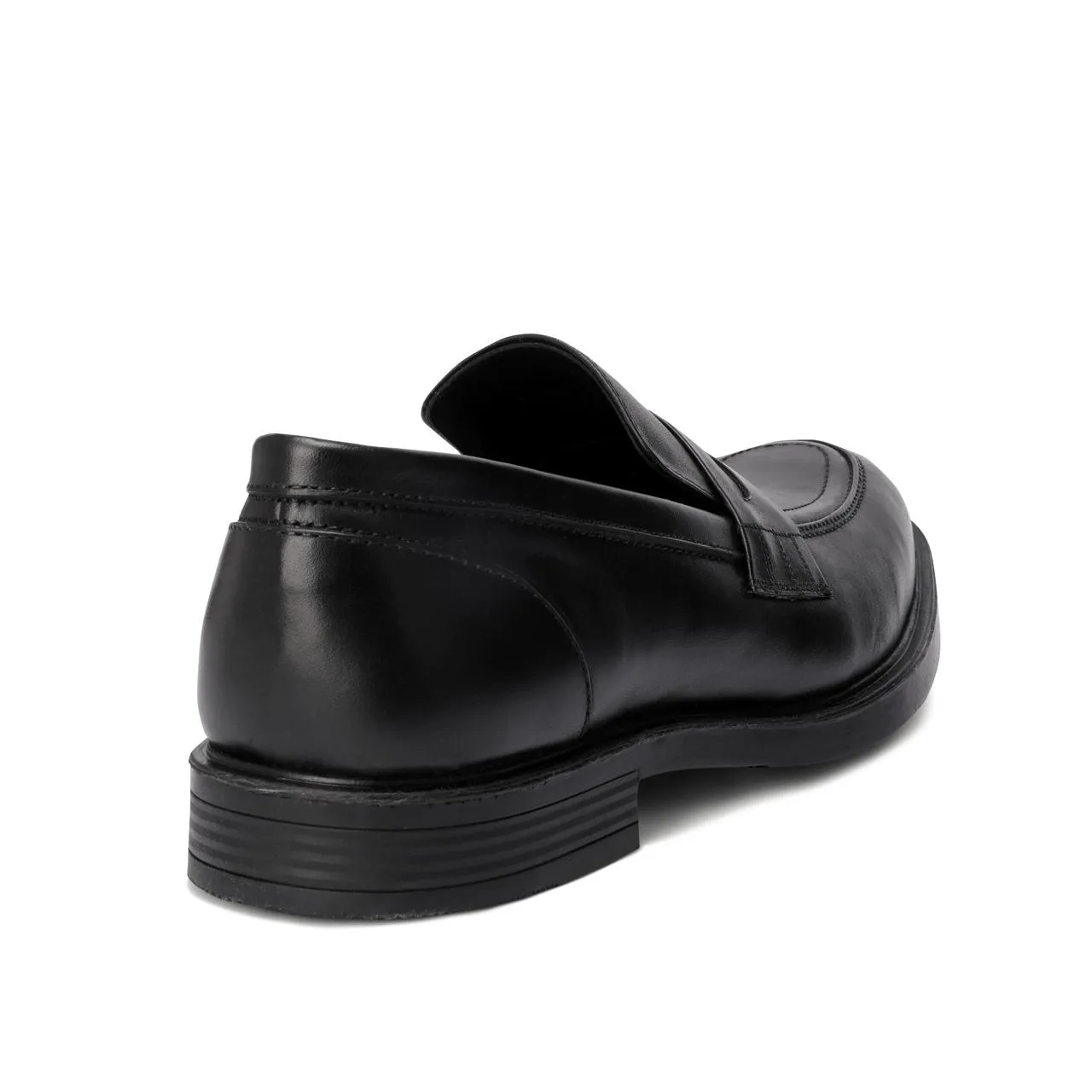 Brio Men's Penny Loafer Real Leather Shoes- Black