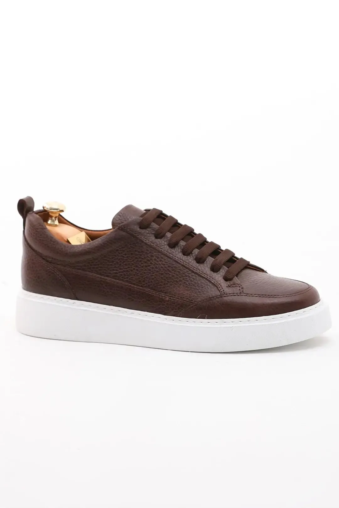 Brown Leather Men's Sneakers.