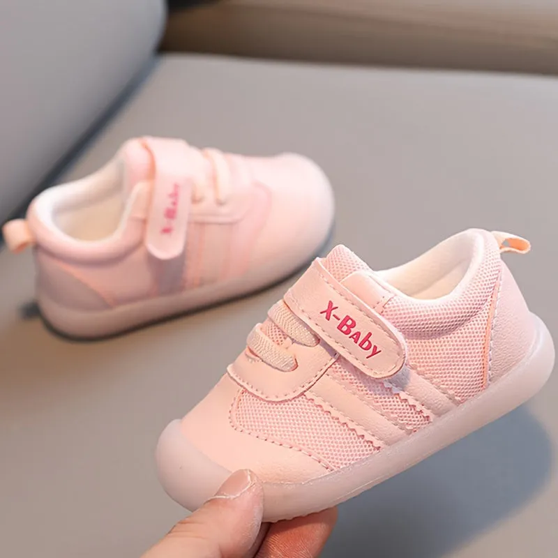 Casual Comfortable Solid Color Sneakers For Baby Boys Girls, Breathable Non-slip Walking Shoes For Spring And Autumn