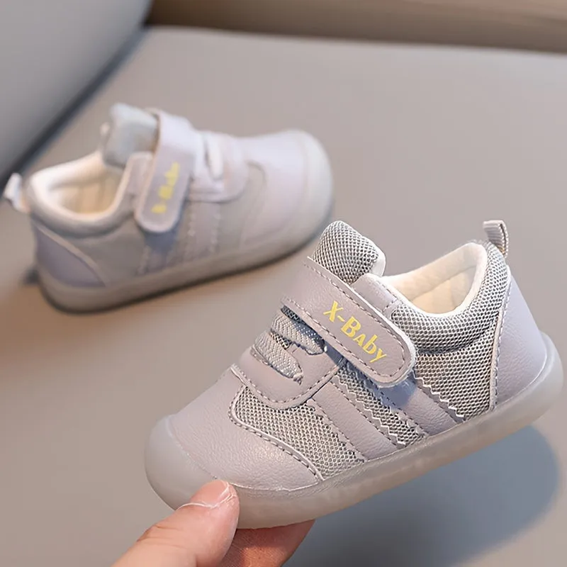 Casual Comfortable Solid Color Sneakers For Baby Boys Girls, Breathable Non-slip Walking Shoes For Spring And Autumn