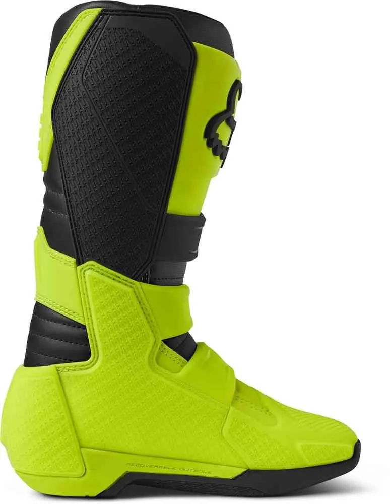 Comp FOX Motocross Boots, Black/Yellow Fluorescent