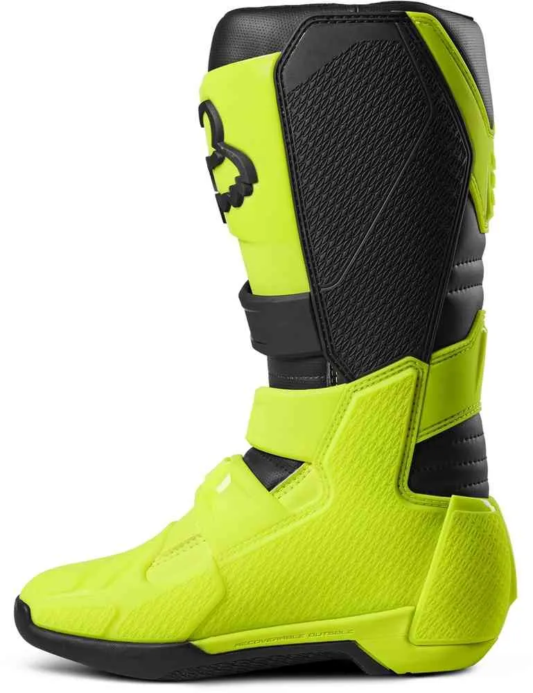 Comp FOX Motocross Boots, Black/Yellow Fluorescent