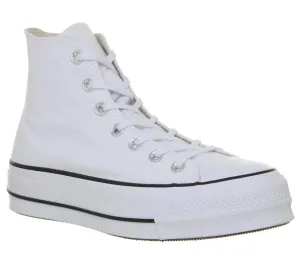 Converse All Star Lift Hi White Black White Trainers