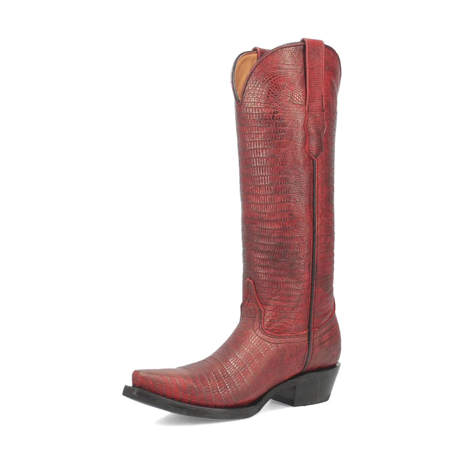 Dingo Womens Athena Red Leather Cowboy Boots