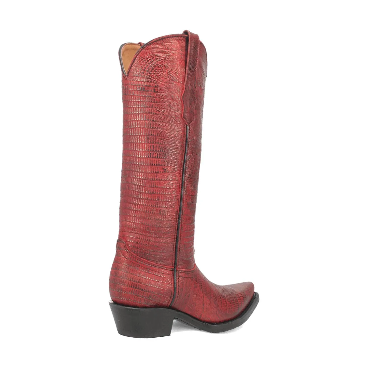 Dingo Womens Athena Red Leather Cowboy Boots