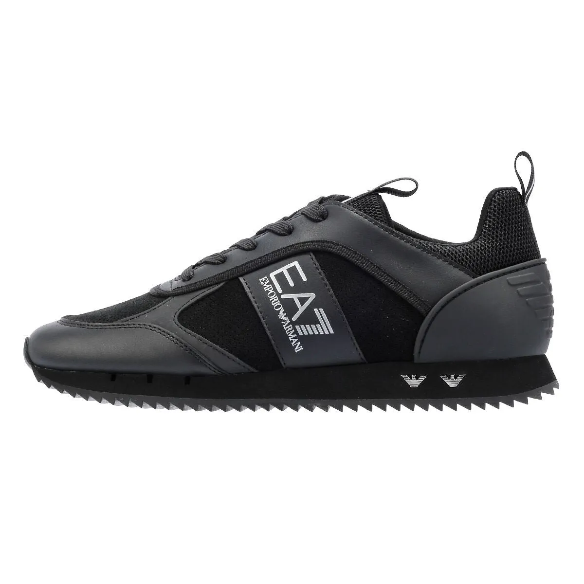 EA7 B&W Suede Men's Triple Black Trainers