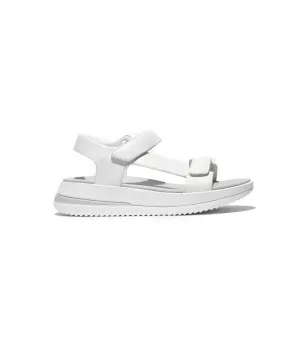 FitFlop Surfer Adjustable Leather Back-Strap Sandals White