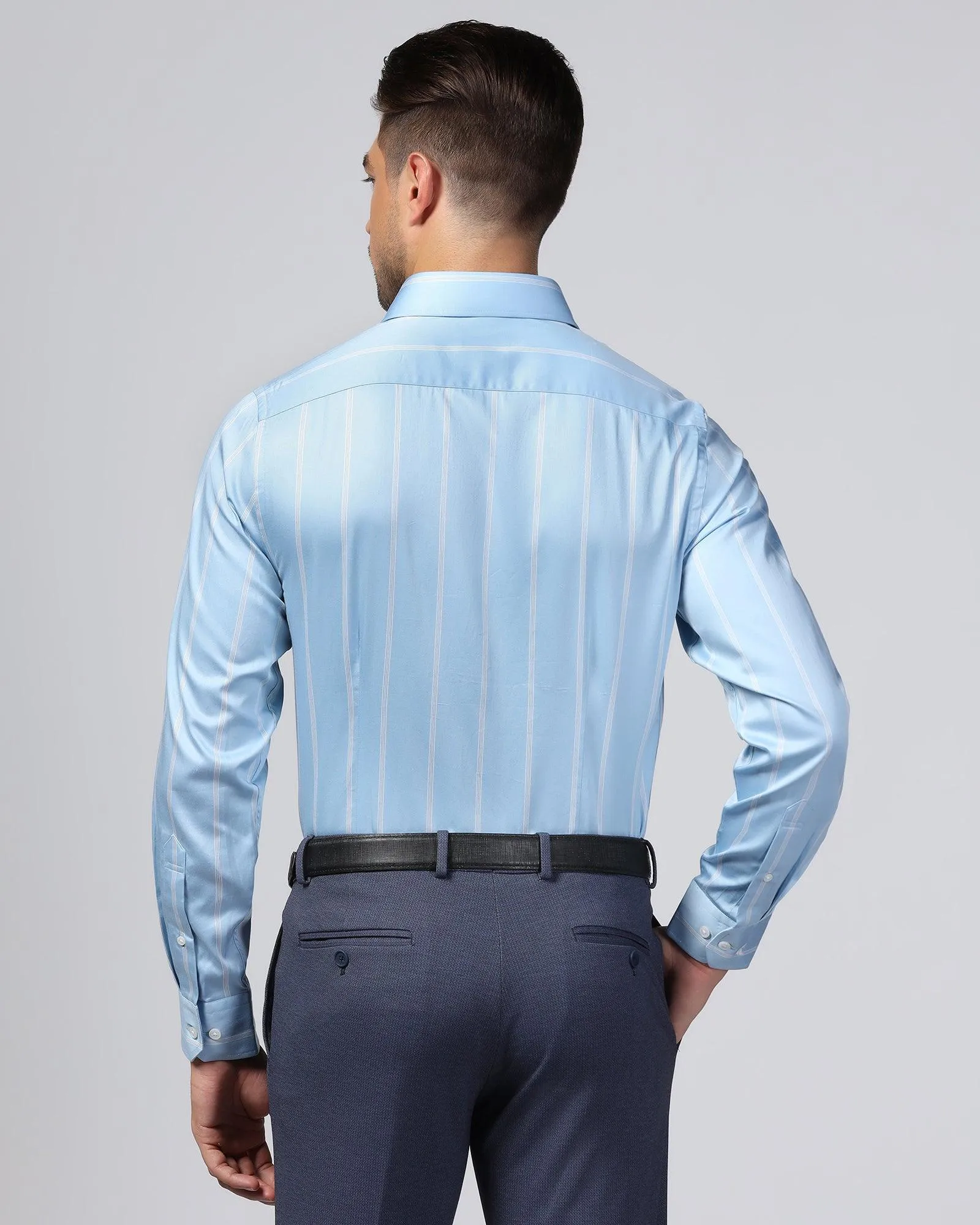 Formal Blue Stripe Shirt - Comet