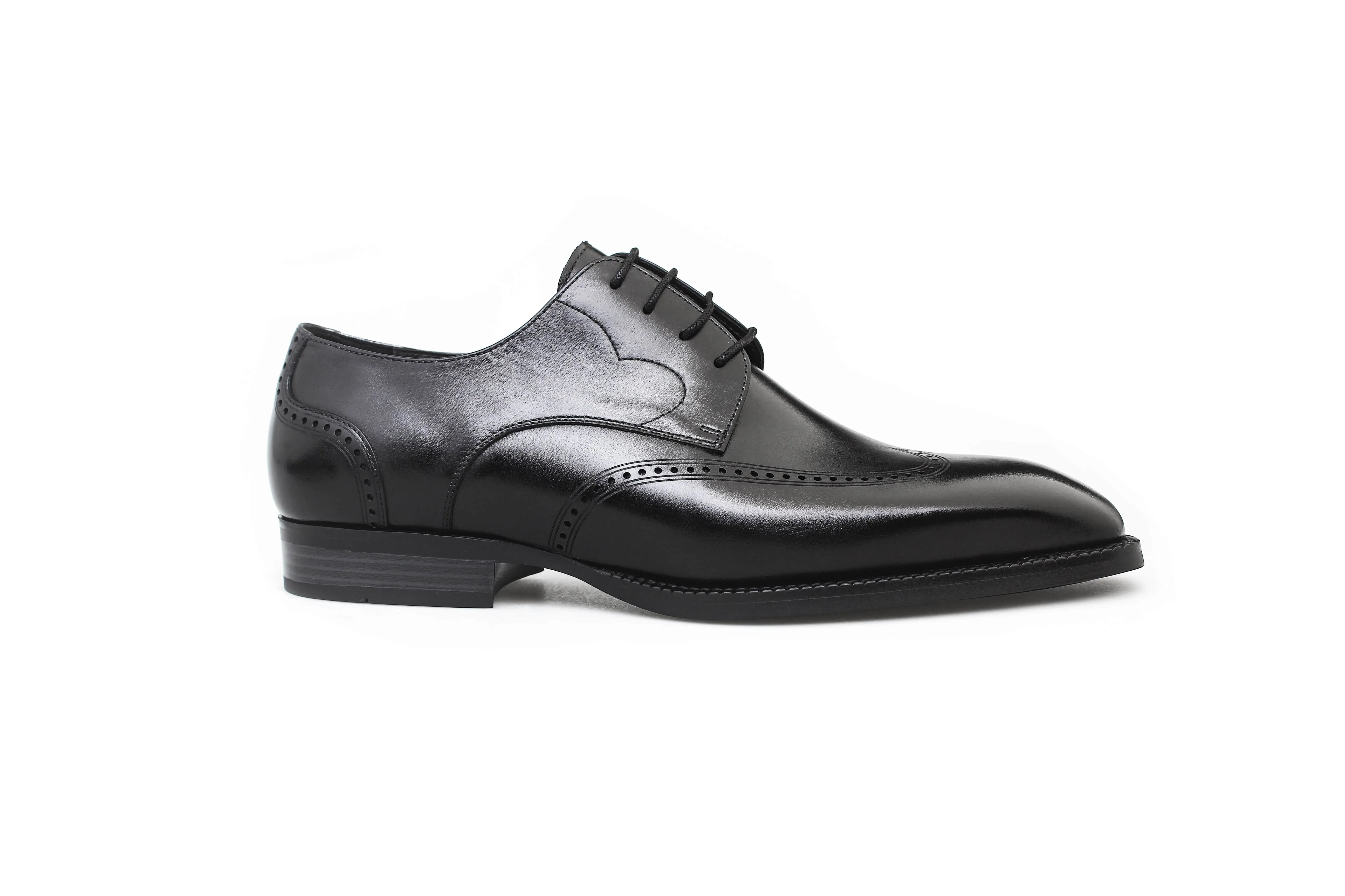 Handmade Black Derby Shoes