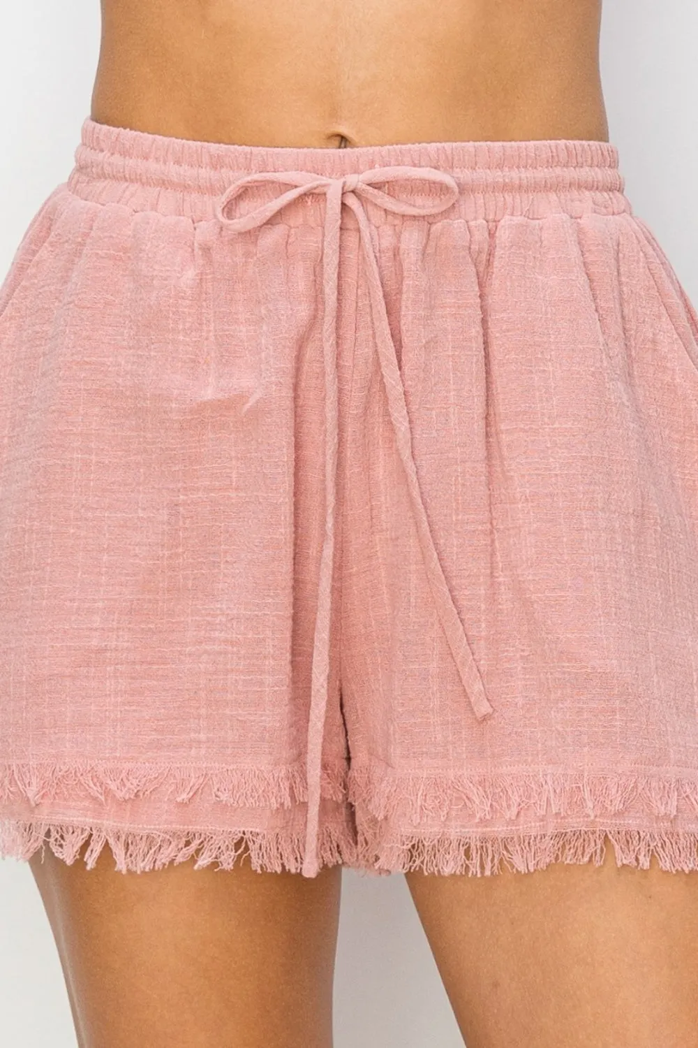 HYFVE Drawstring Frayed Shorts