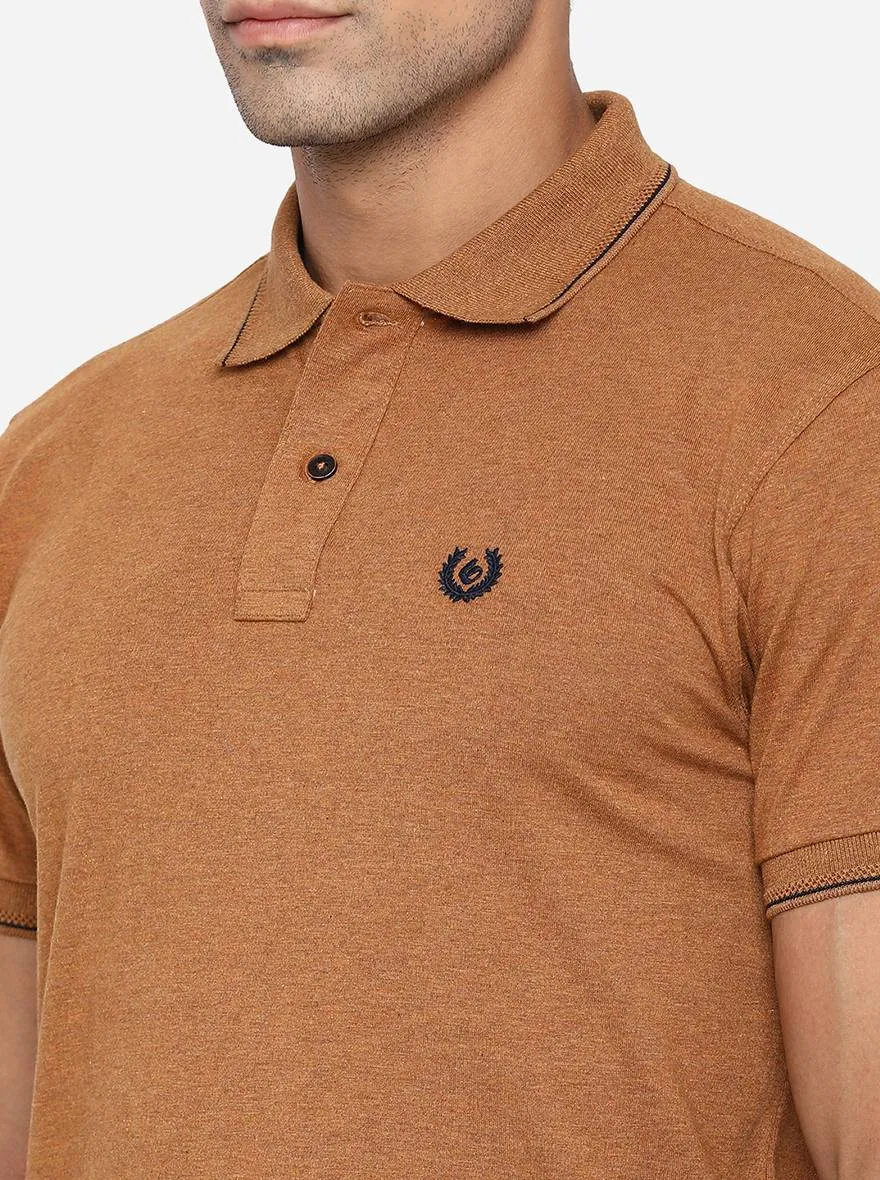 Inca Golden Solid Slim Fit Polo T-Shirt | Greenfibre