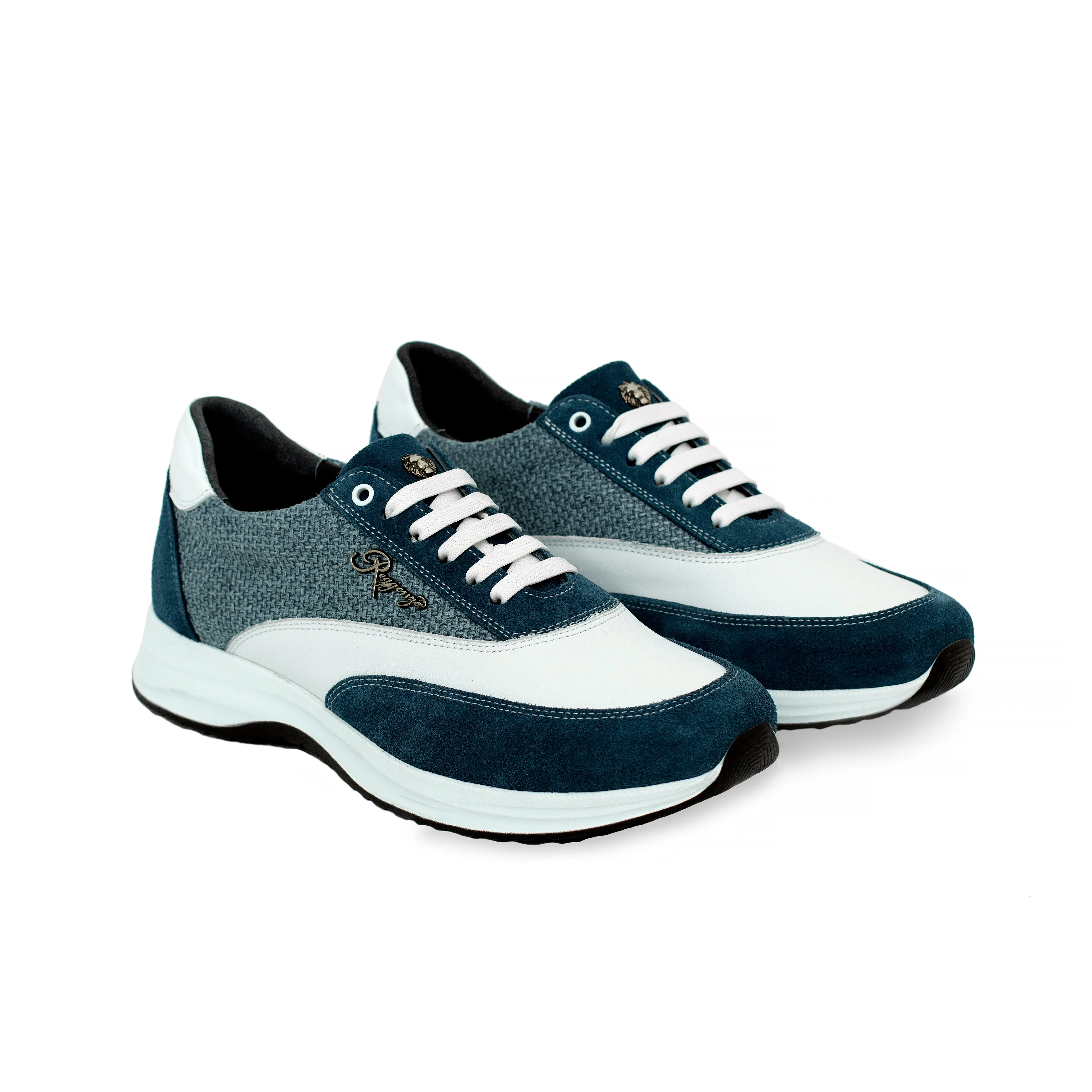 Jeans and Textile Runner Sneakers