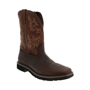 Justin Rugged Men's Tan Cowhide Stampede Steel Toe Work Boots