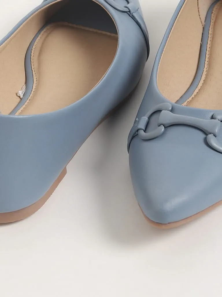 LUNA BLU Powder Blue Ballet Shoes