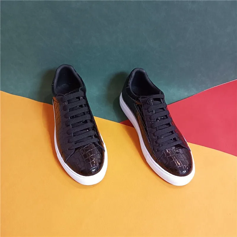 Lux Leather Lace-up Platform Sneakers