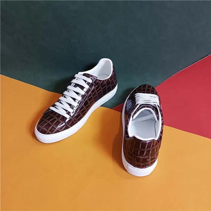 Lux Leather Lace-up Platform Sneakers