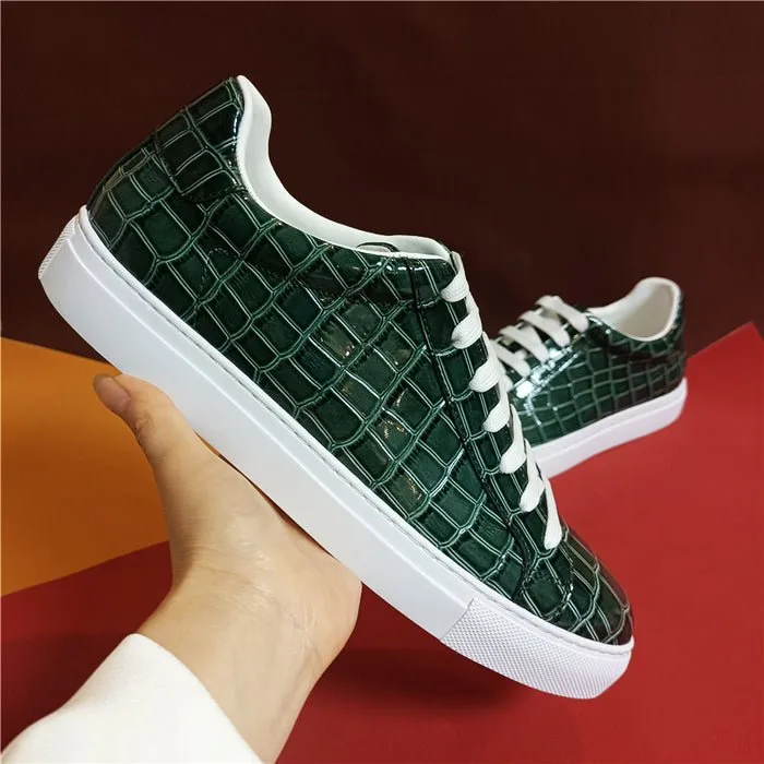 Lux Leather Lace-up Platform Sneakers