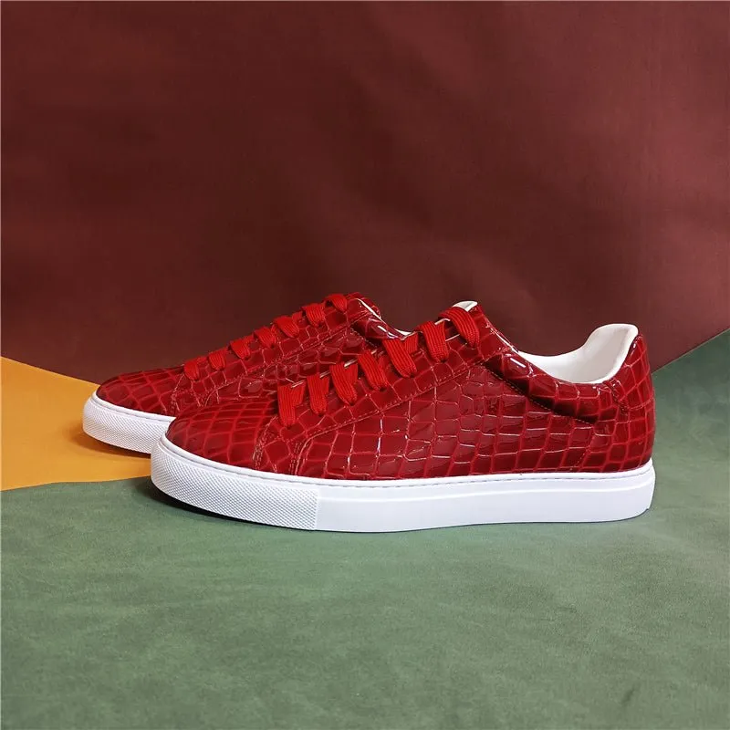 Lux Leather Lace-up Platform Sneakers