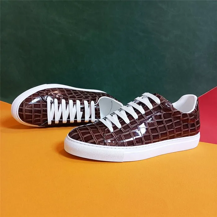 Lux Leather Lace-up Platform Sneakers