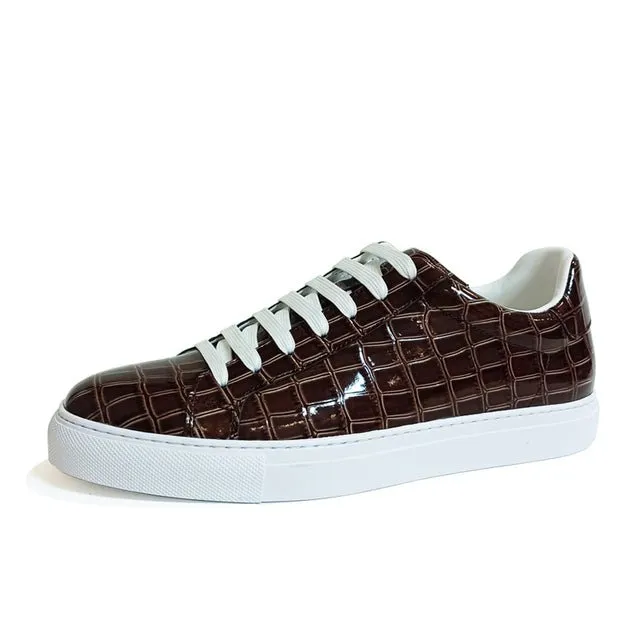 Lux Leather Lace-up Platform Sneakers