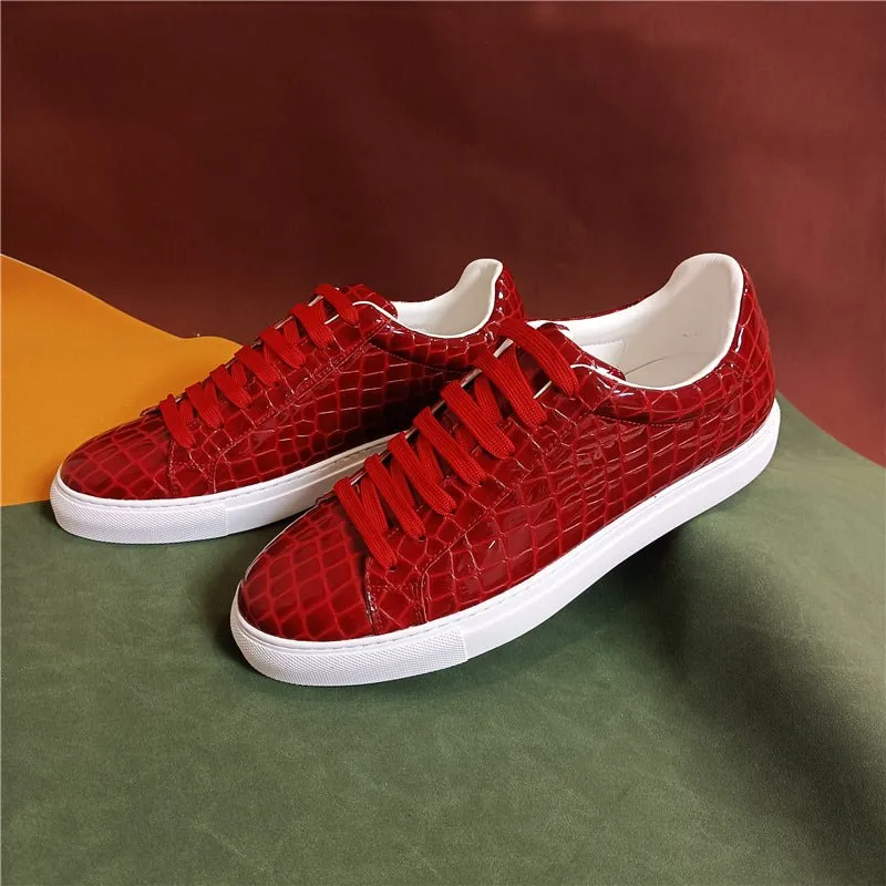 Lux Leather Lace-up Platform Sneakers