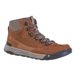 Men's Oboz Burke Mid Leather Waterproof Color: Grizzly