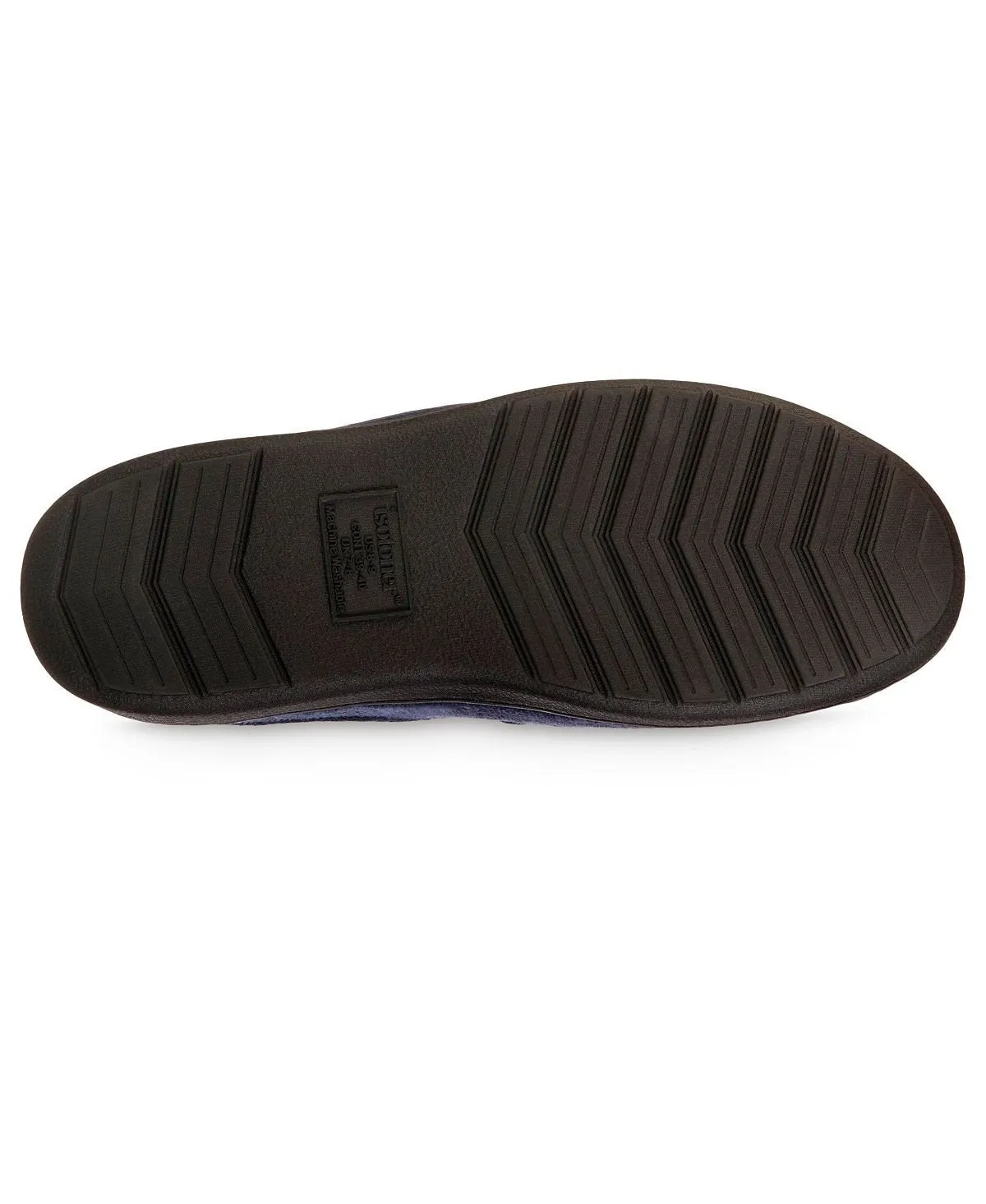 Men's Vincent Hoodback Comfort Slippers in Advanced Memory Foam Isotoner Microsuede, Navy Blue