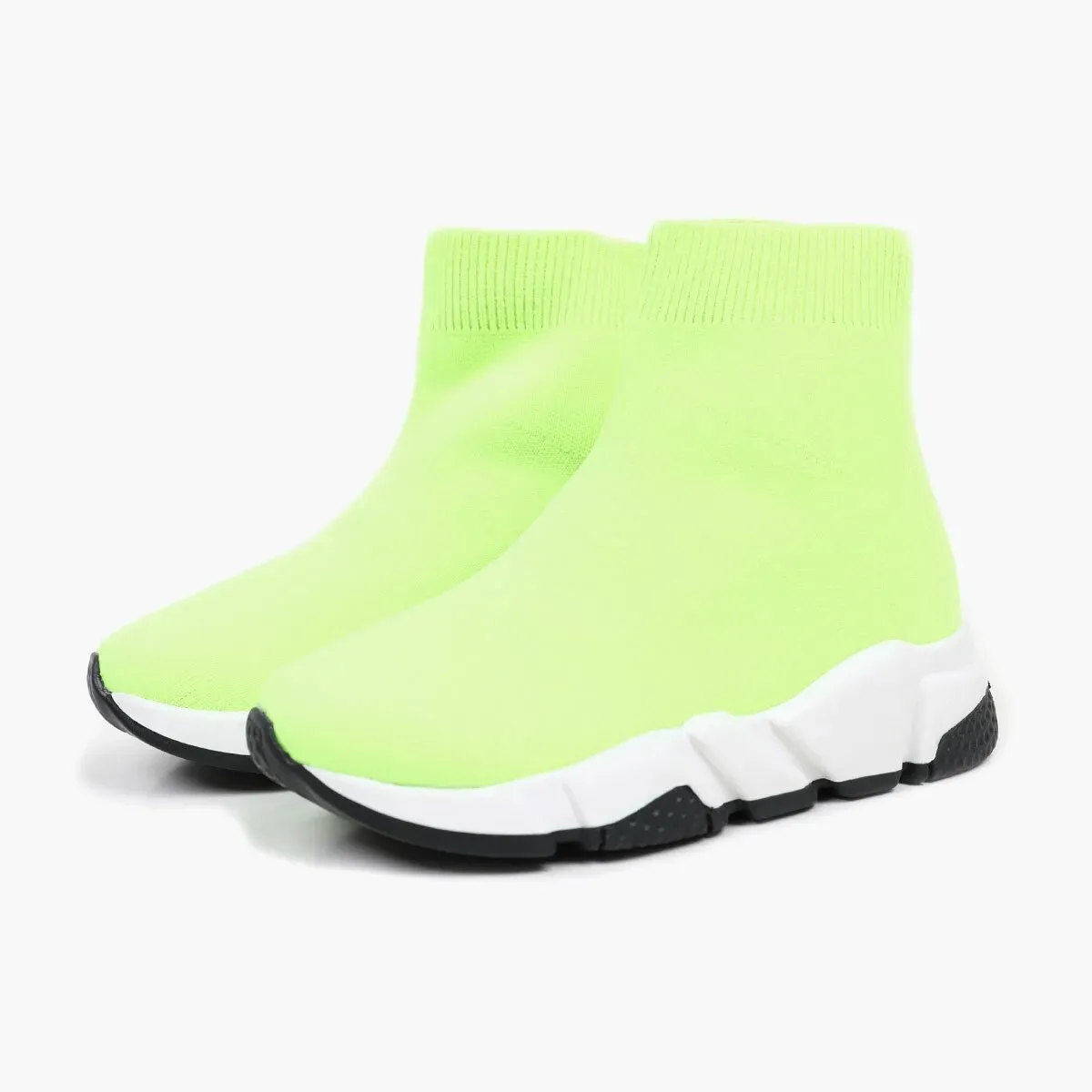 MOF Kids Fashion Sock Sneakers High Top Mesh Slip-On Trainers