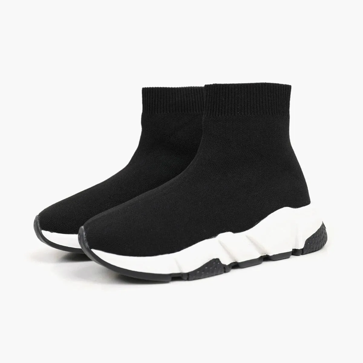 MOF Kids Fashion Sock Sneakers High Top Mesh Slip-On Trainers