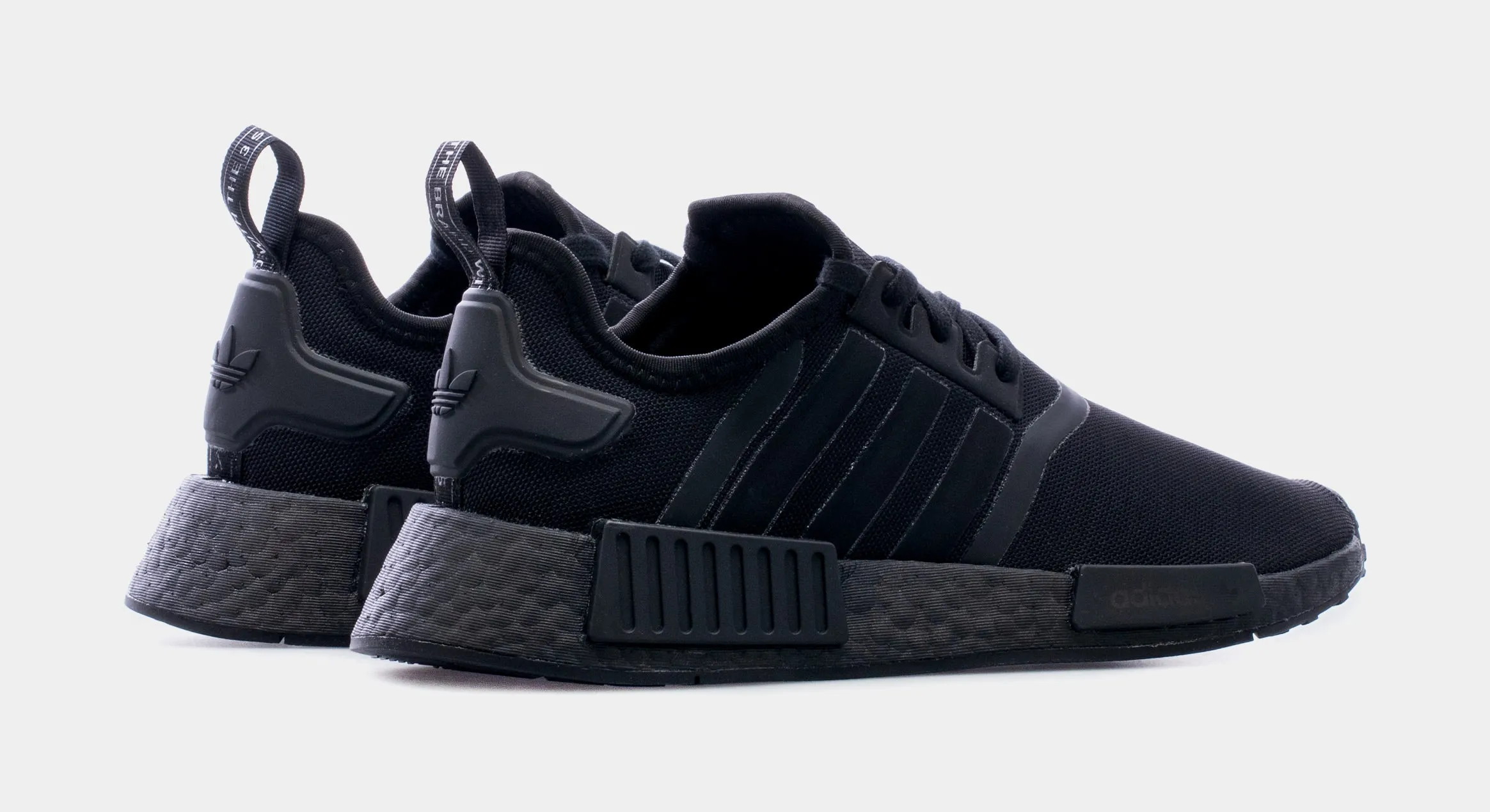 NMD R1 Grade School Running Shoes (Black)