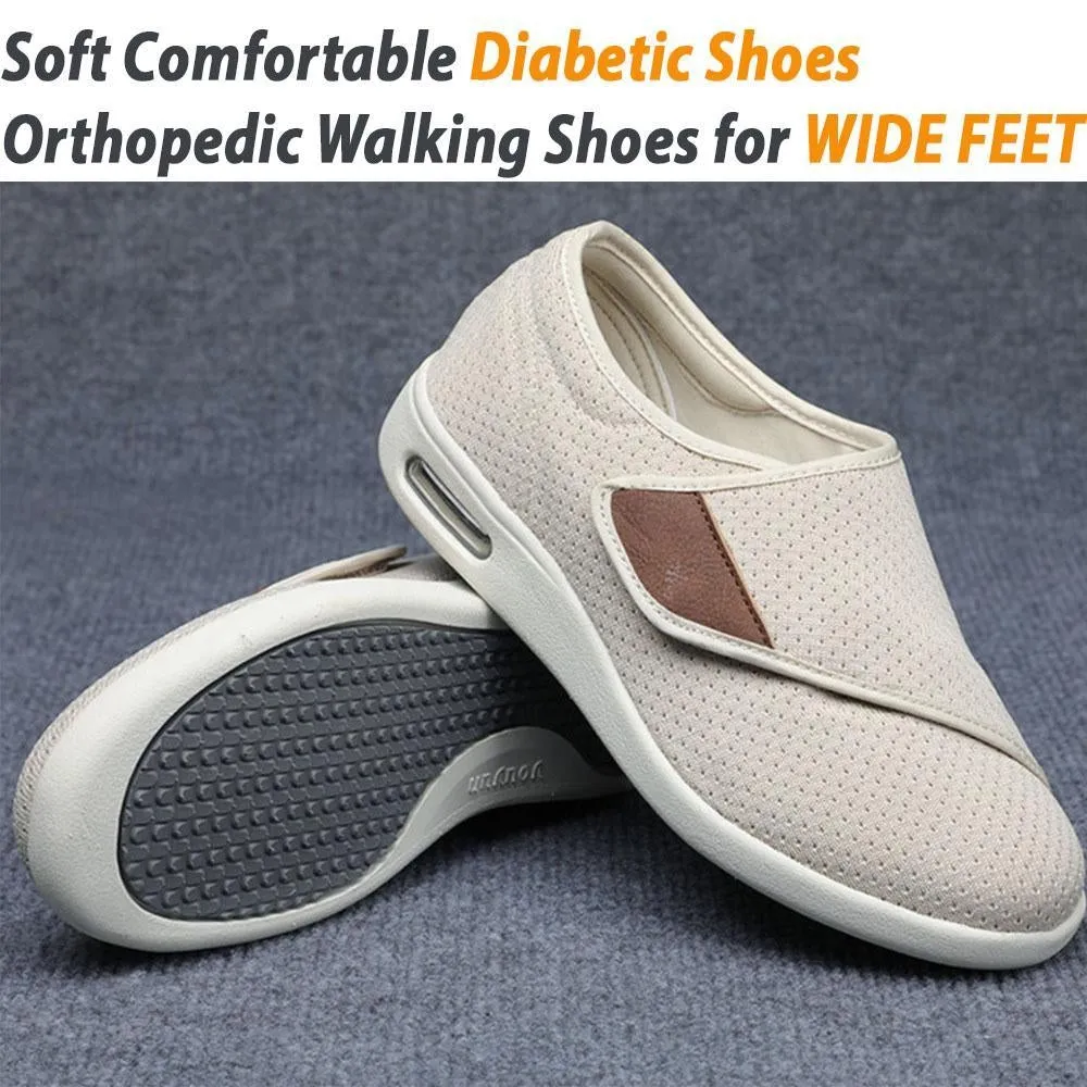 Owlkay Wide Adjusting Soft Comfortable Diabetic Shoes, Walking Shoes-NW015