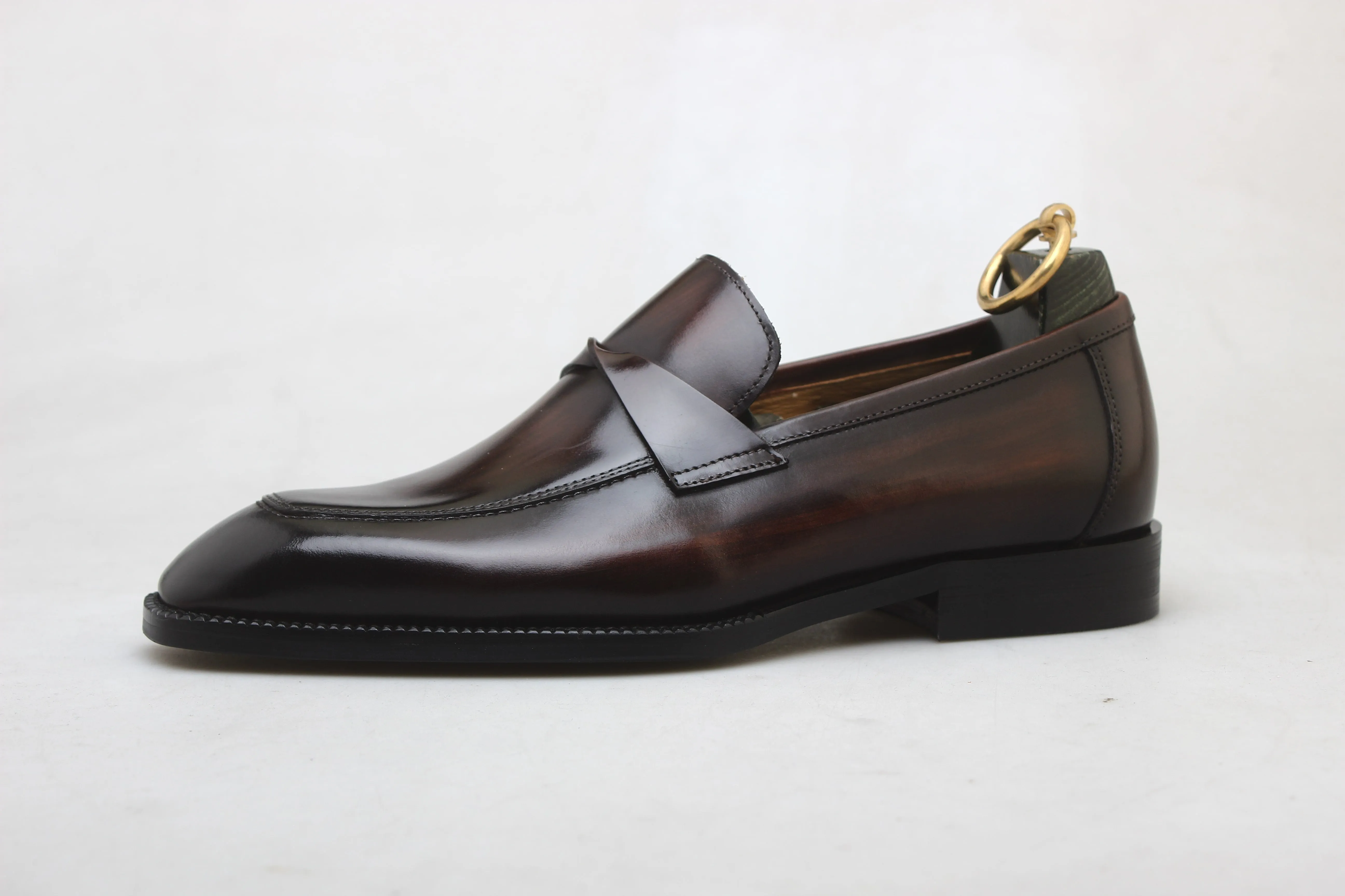 Polished Brown Penny Loafers