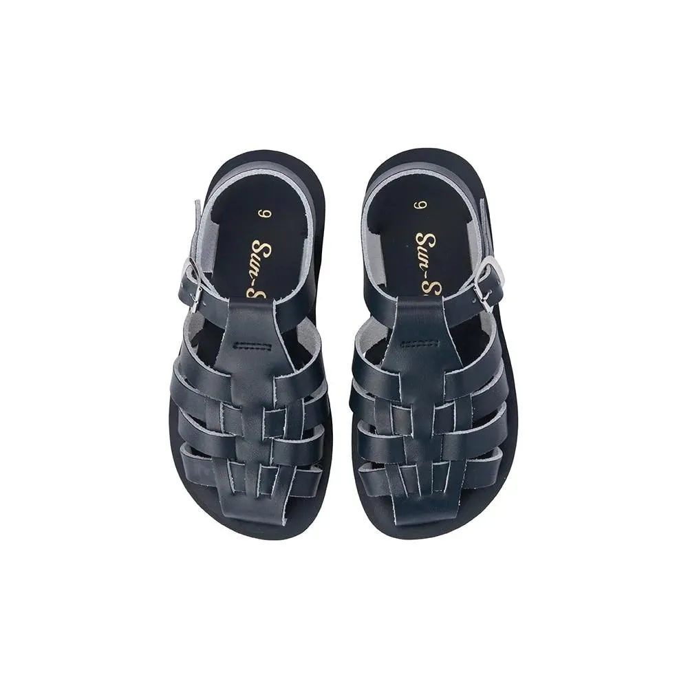 SALT WATER SUN-SAN SAILOR SANDALS - NAVY