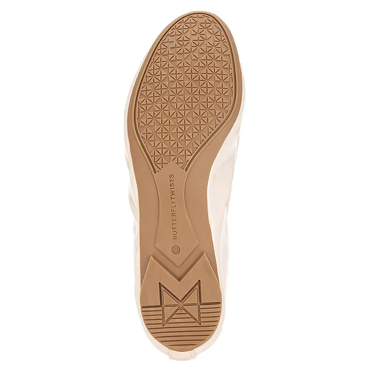 SHEA Ballet Flat Shoes - Beige Patent