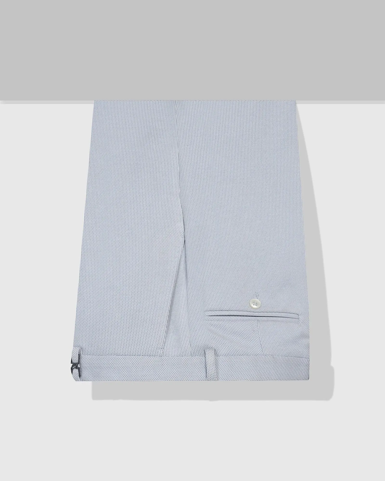 Slim Fit B-91 Formal Blue Textured Trouser - Hummer