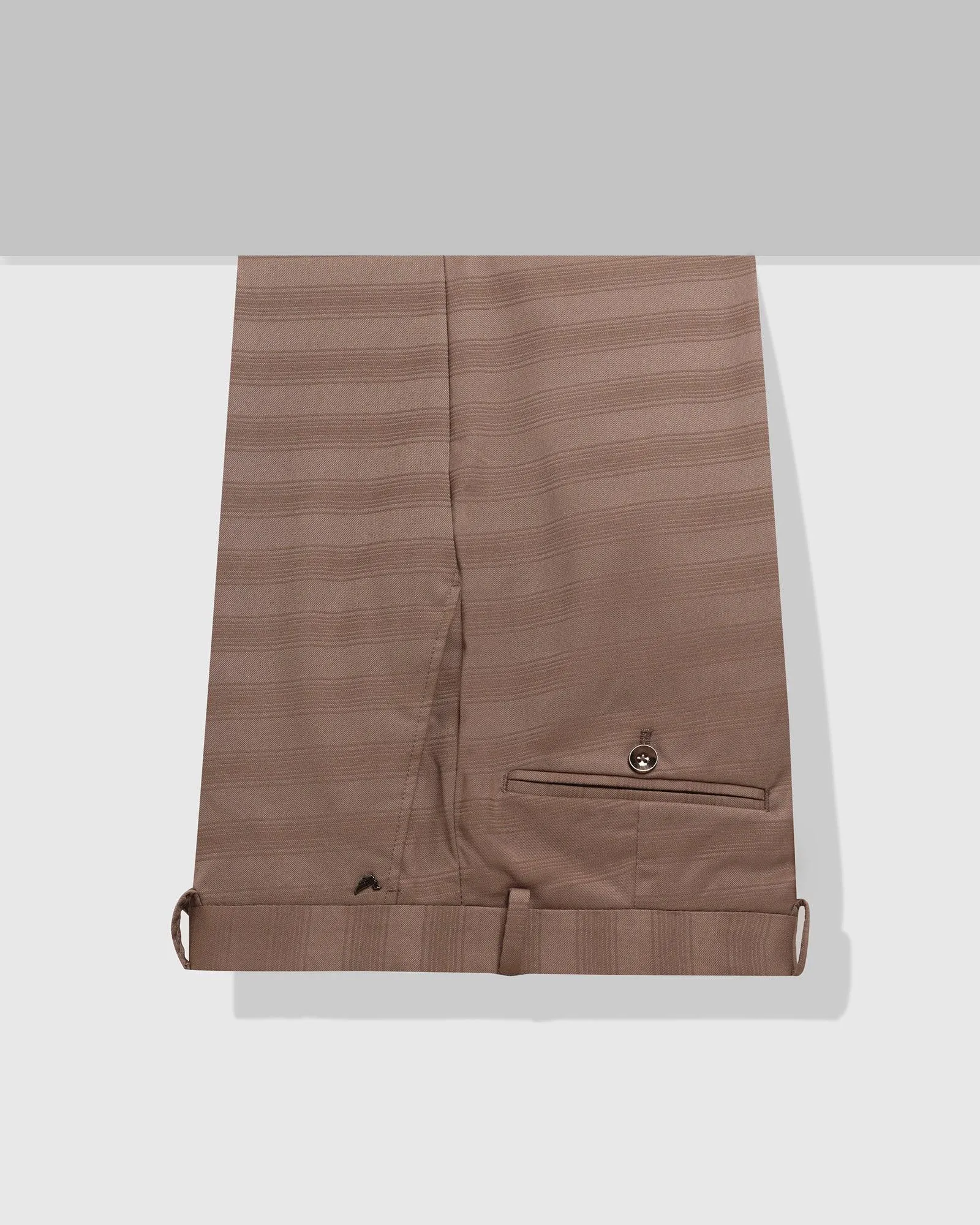 Slim Fit B-91 Formal Brown Striped Trouser - Ben