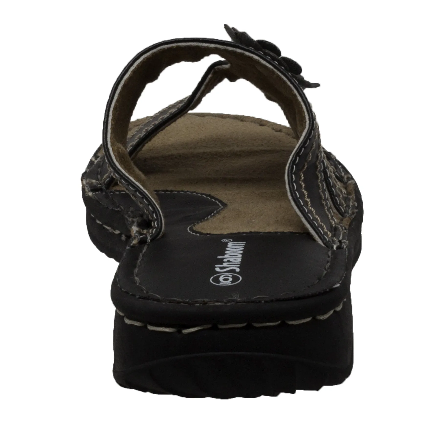 Women's Flower Slide Black - 8566-BK