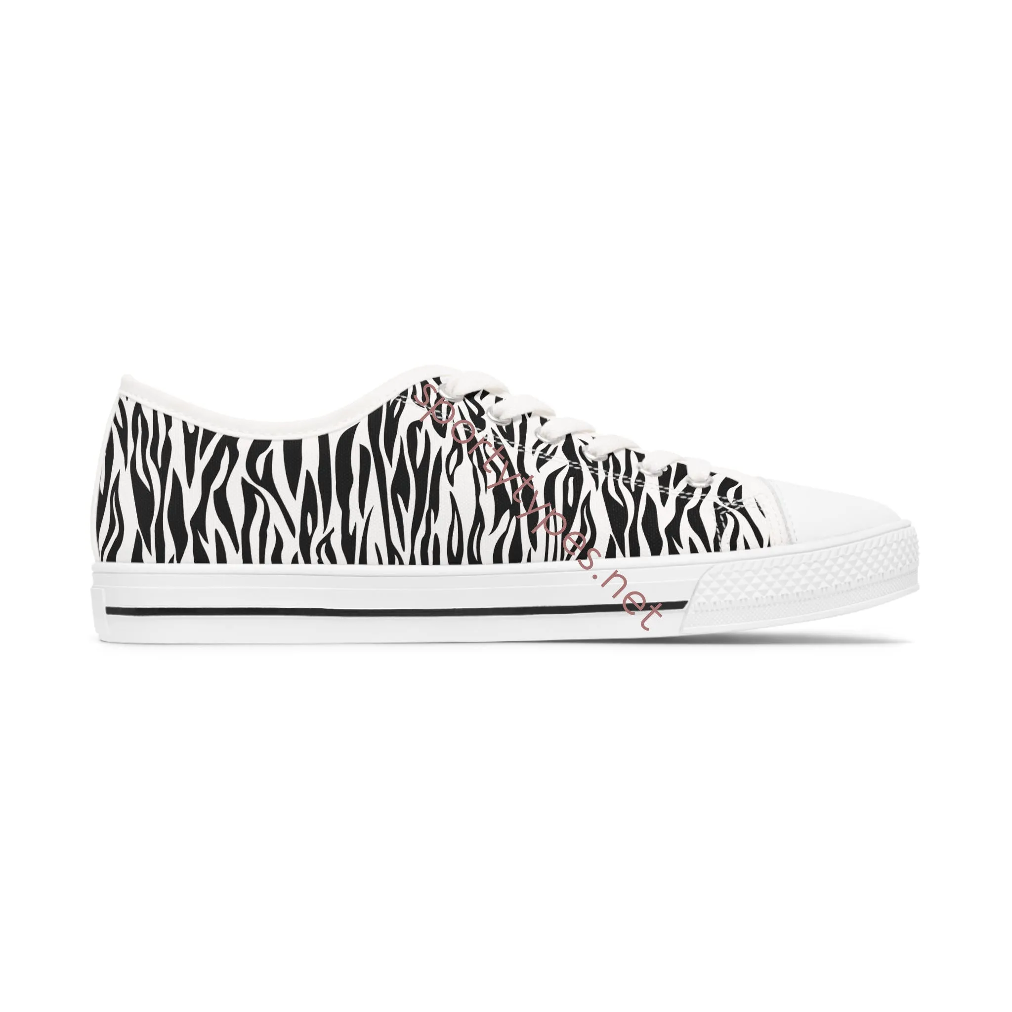 Women's Zebra Low Top Canvas Sneakers