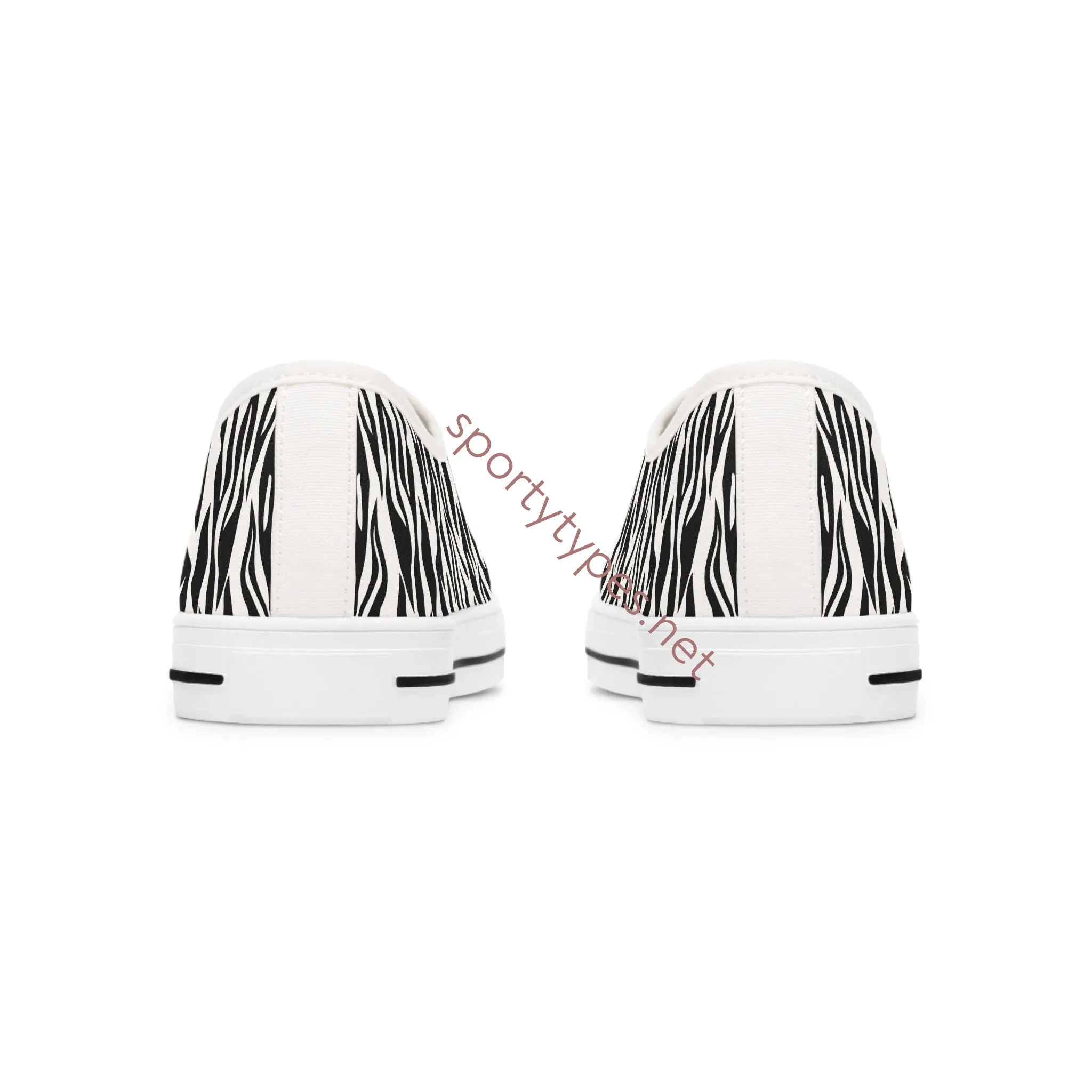 Women's Zebra Low Top Canvas Sneakers